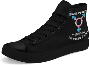 Rainbow High-Top Canvas Sneakers – Breathable Lace-Up Shoes for Men & Women, Comfortable Walking Footwear, LGBTQ  Gift