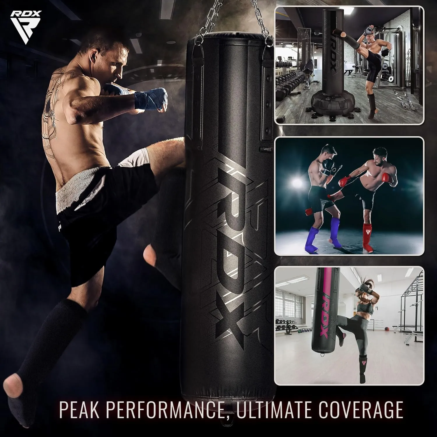 RDX Shin Guards Kickboxing Muay Thai, SATRA Approved, MMA Leg Instep Protection Pads, Sparring Training Martial Arts Boxing, Elasticated Padded Protector, Karate BJJ Taekwondo Gear, Men Women