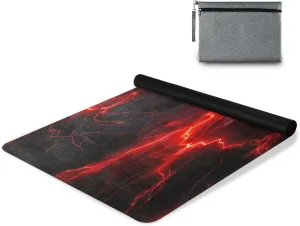 Red Lightning Spark Yoga Mat Tear Resistance & Thick Gym Fitness Mat,Non Slip Natural Rubber Yoga Mat for Yoga, Pilates & Floor Workouts