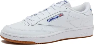 Reebok Men's Club C 85 Tennis Sneaker, White/Royal-Gum, 9.5