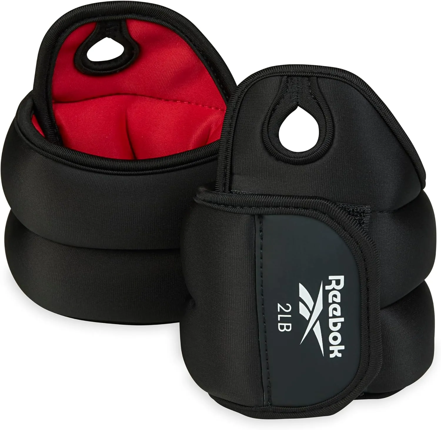 Reebok Wrist Weights, Wearable Weights with Thumb Loop for Arm Fitness, Boxing, Yoga, Walking & More, Polyester Spandex Wrist Wraps, Home Workout Essentials & Gym Accessories for Women & Men