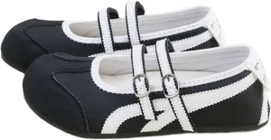 Retro Sneakers Women Mary Jane Flat Shoes Y2K Aesthetic 0.8" Casual Outfit Cute Walking Shoes