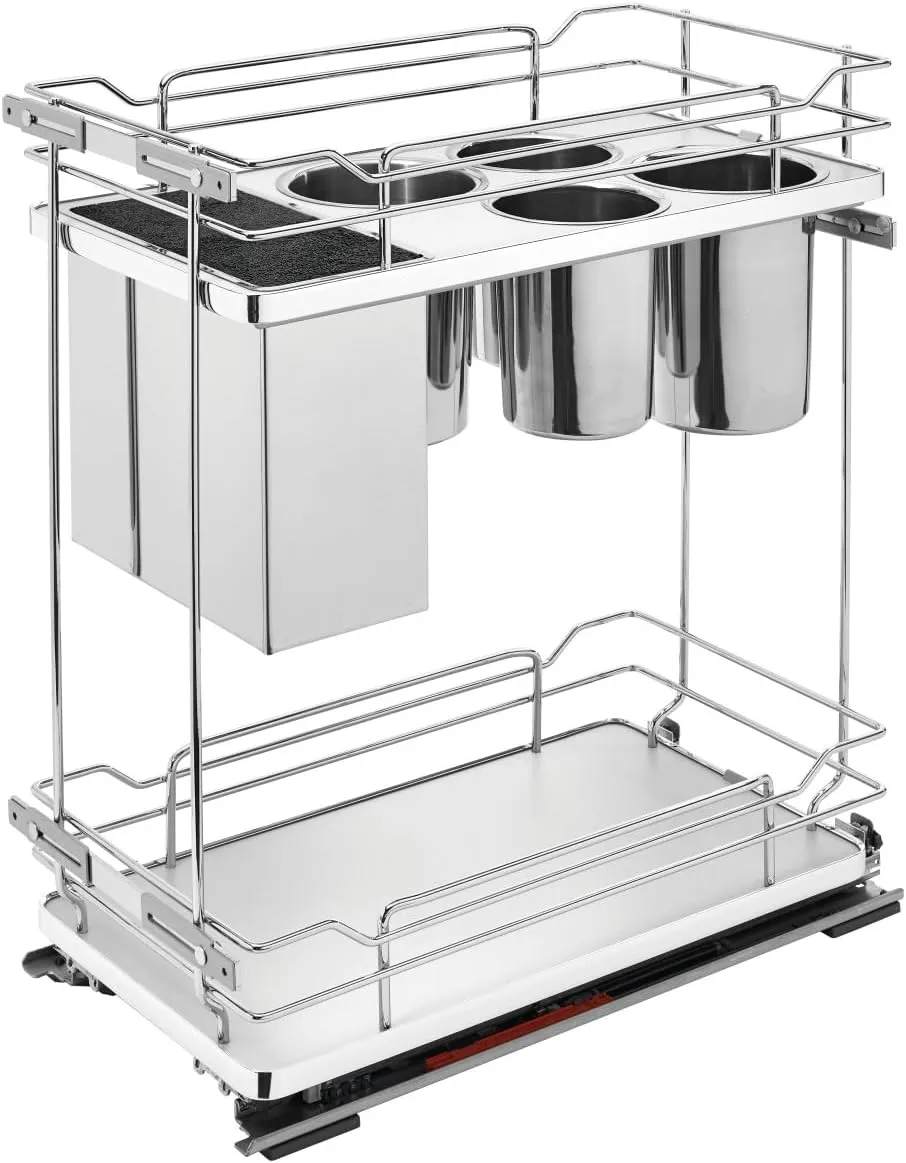 Rev-A-Shelf Two-Tier Knife Block Pullout Organizers w/Soft-Close