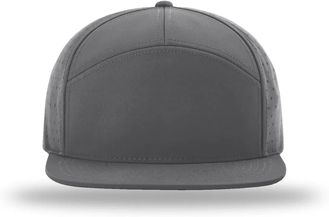 Richardson 169 Cannon 7-Panel Hi Profile & Laser Perforated w/Adjustable Snapback |Bulk Packs Available
