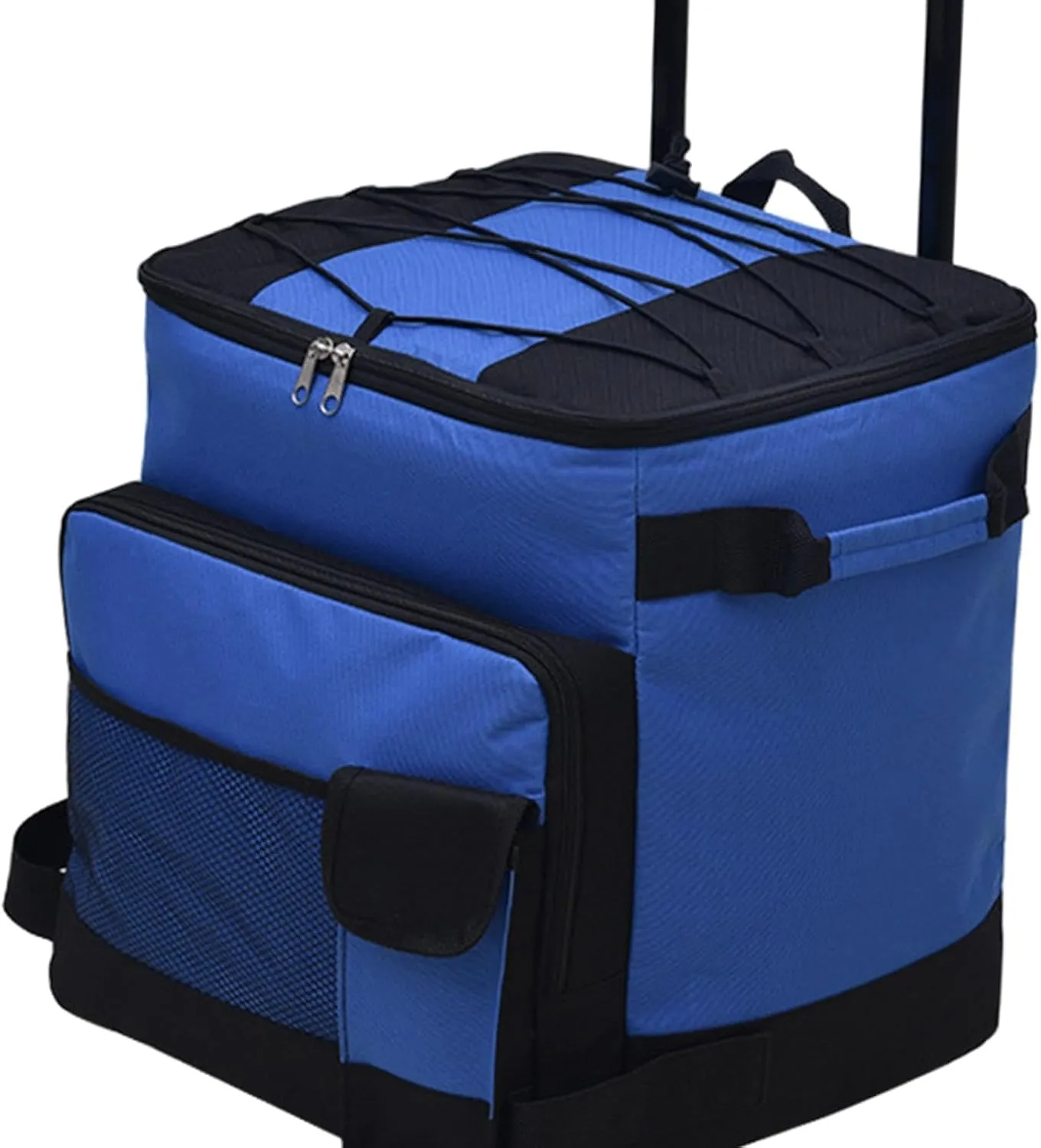 Rolling Cooler Cart Cooler Bag Insulated Portable Oxford Leakproof Wheeled Cooler Cool Bag for Office Parks Travel Cars Works