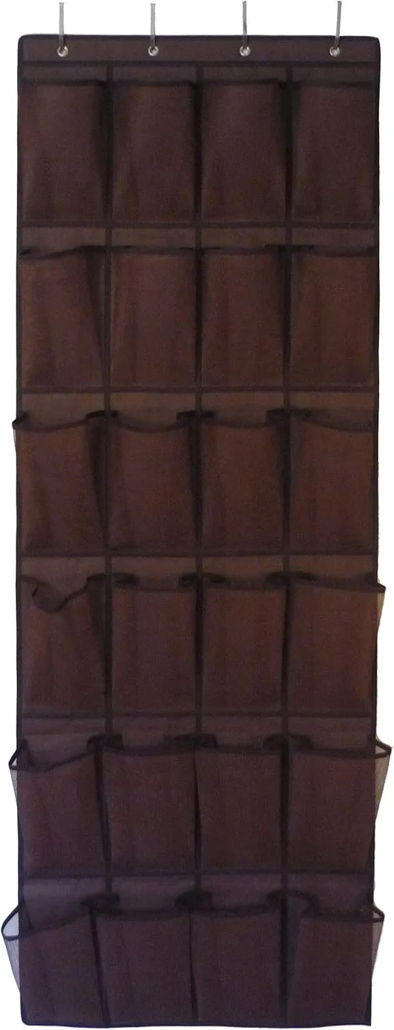 Roomganize Large Over the Door Shoe Organizer for Mens Sneakers (Bison brown)