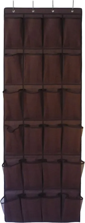 Roomganize Large Over the Door Shoe Organizer for Mens Sneakers (Bison brown)