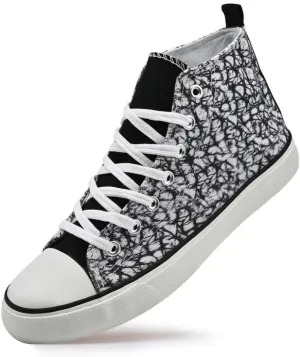 rosyclo Women's High Top Canvas Sneakers Fashion Lace-up Classic Casual Walking Shoes