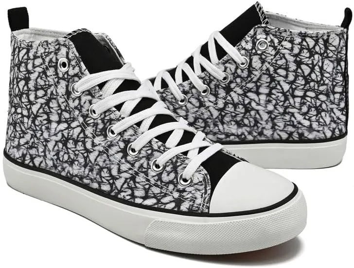 rosyclo Women's High Top Canvas Sneakers Fashion Lace-up Classic Casual Walking Shoes