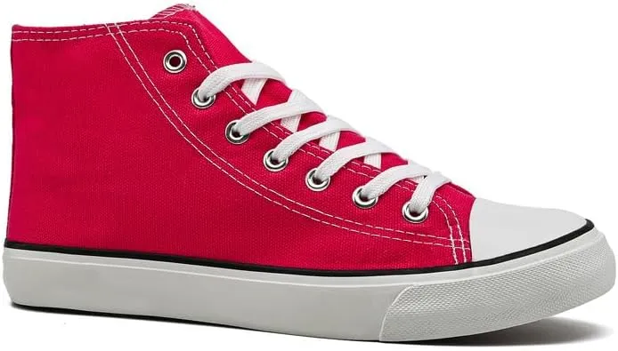 rosyclo Women's High Top Canvas Sneakers Fashion Lace-up Classic Casual Walking Shoes