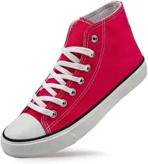 rosyclo Women's High Top Canvas Sneakers Fashion Lace-up Classic Casual Walking Shoes