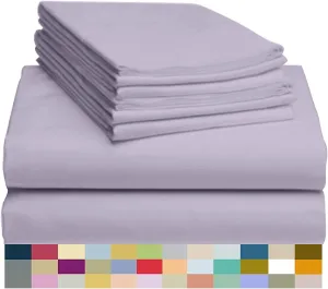 RRlinen 4PCs 800-Thread-Count 100% Cotton Bed Sheets, Full Taupe Sheet Set, Single Ply Long-Staple Yarns, Fits Mattress Up to 14'' Deep Pocket Best-Bedding (Taupe Full Sheets)