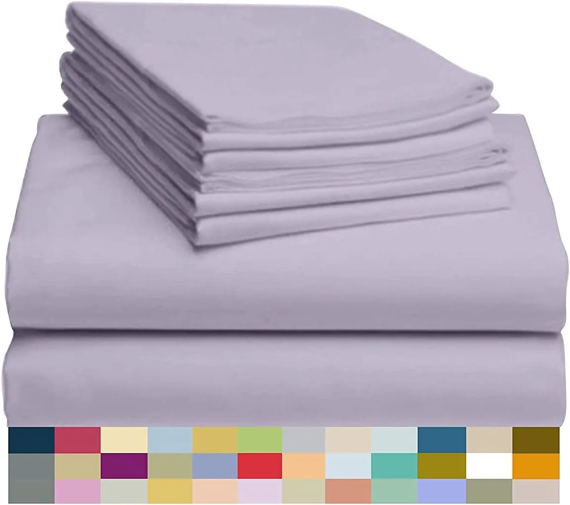 RRlinen 4PCs 800-Thread-Count 100% Cotton Bed Sheets, Full Taupe Sheet Set, Single Ply Long-Staple Yarns, Fits Mattress Up to 14'' Deep Pocket Best-Bedding (Taupe Full Sheets)