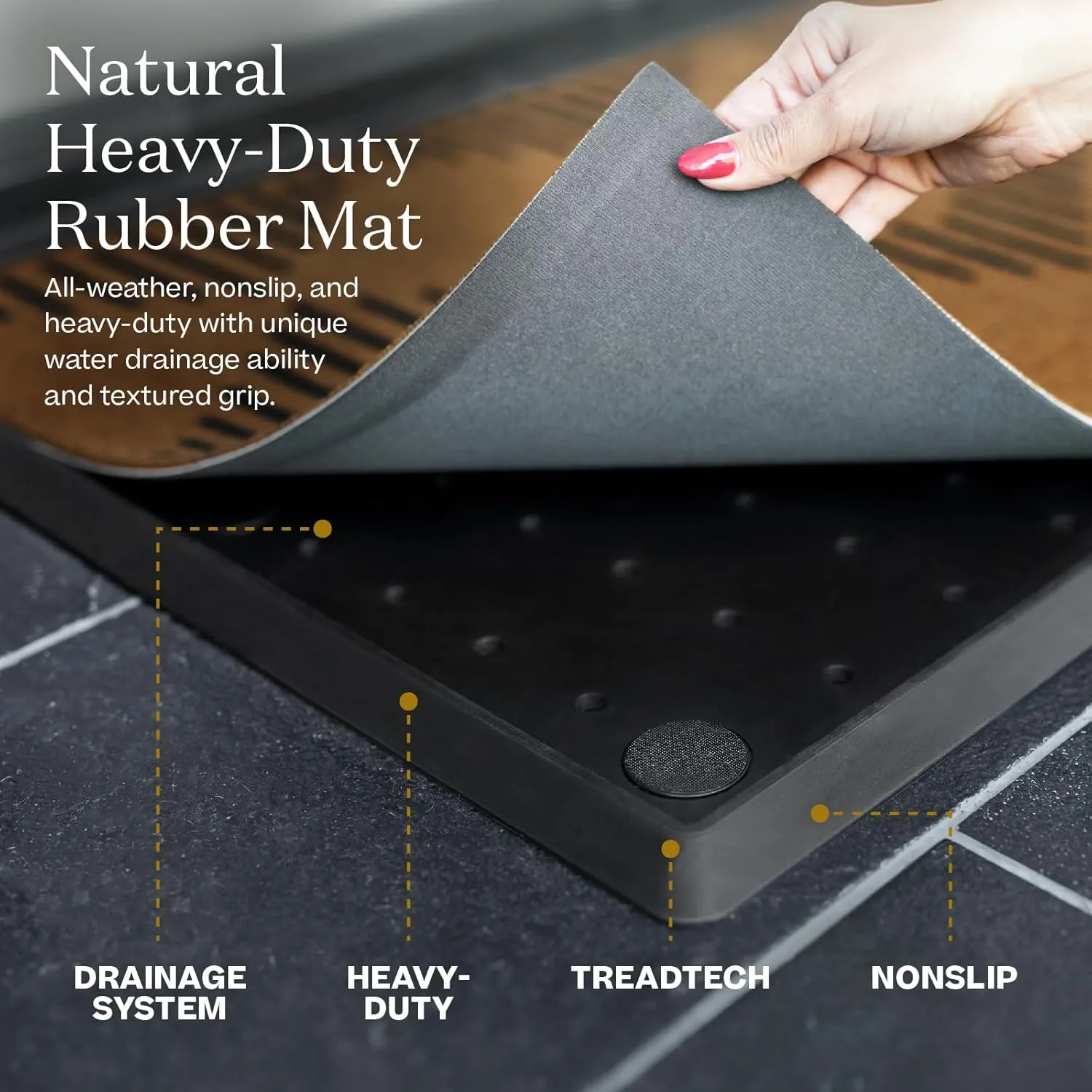 RUGGABLE Washable Front Doormat – Jonathan Adler Hello Love 2x3 Indoor/Outdoor Doormat – Fade–Resistant, Durable, Non–Slip with Standard Pad – Welcome Mat for Entryway, Hallway,Bathroom, & Decor