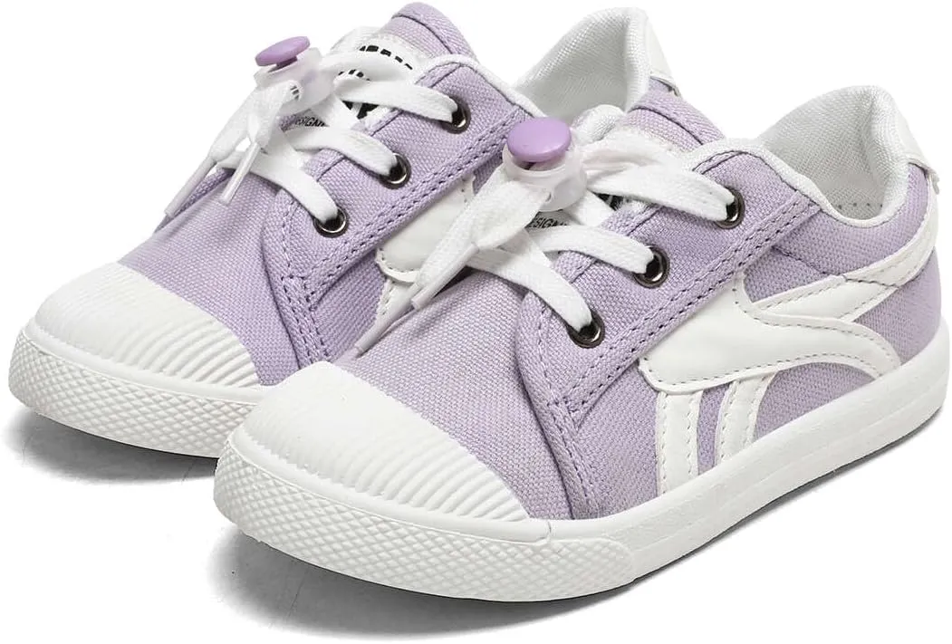 ShadowFax 3 Pairs Boy's Girl's Kids Canvas Shoes Slip-On Lightweight Sneakers