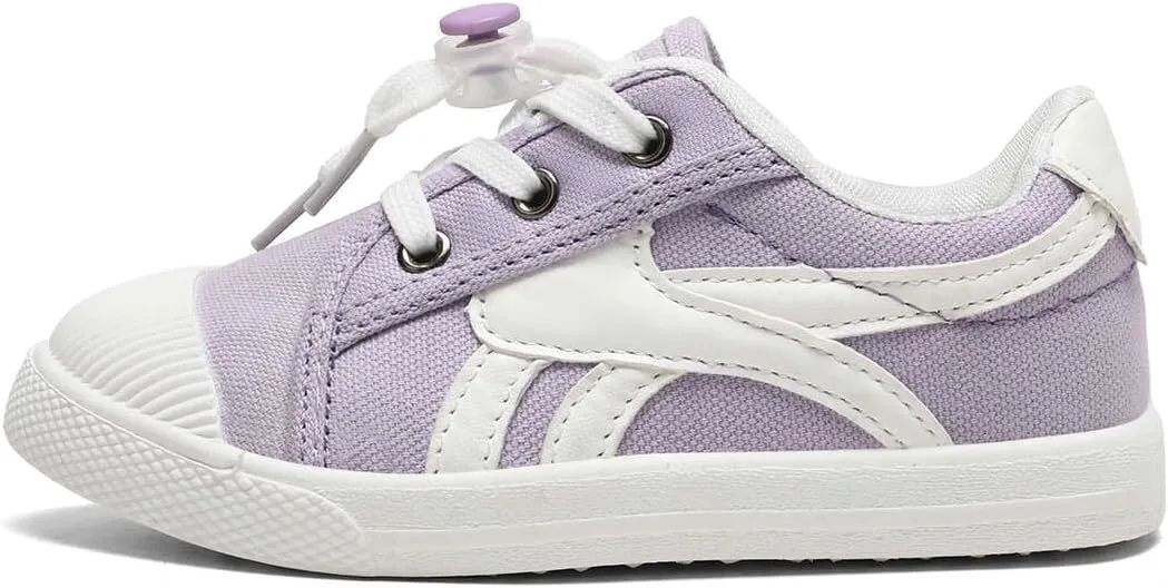 ShadowFax 3 Pairs Boy's Girl's Kids Canvas Shoes Slip-On Lightweight Sneakers