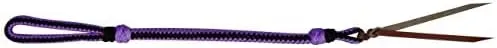 Showman Braided Nylon Quirt Wrist Loop w/Leather Popper