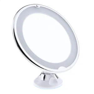 Single 7X Mirror with Suction for Makeup and Shaving