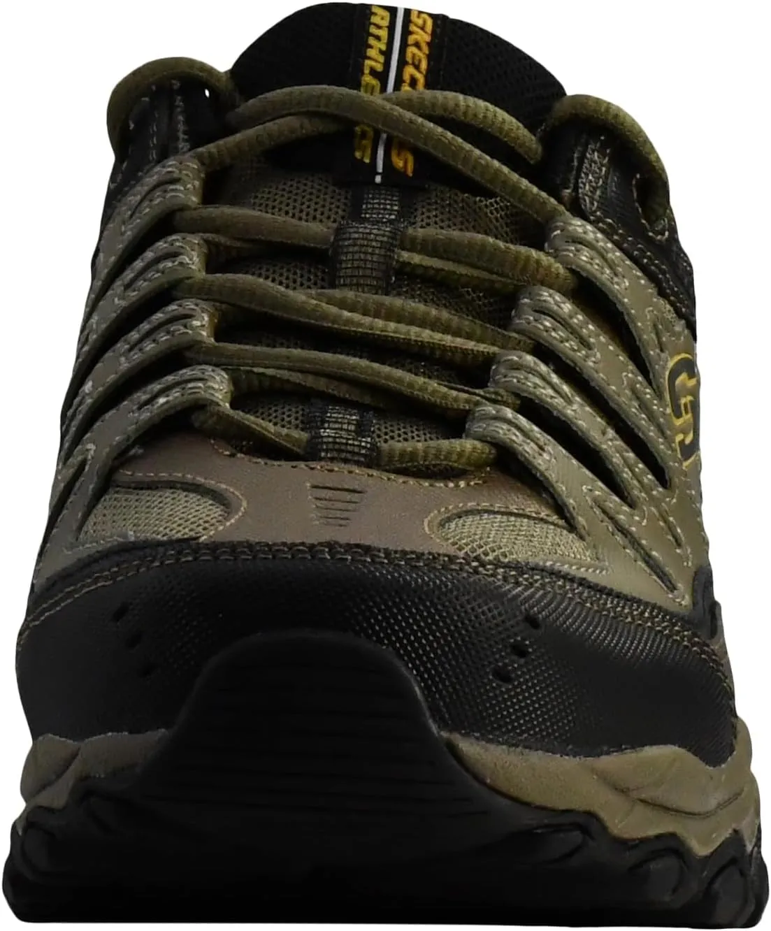 Skechers Men's Afterburn M. Fit Fashion Sneakers – Leather Upper, Memory Foam Insole, Rubber Outsole