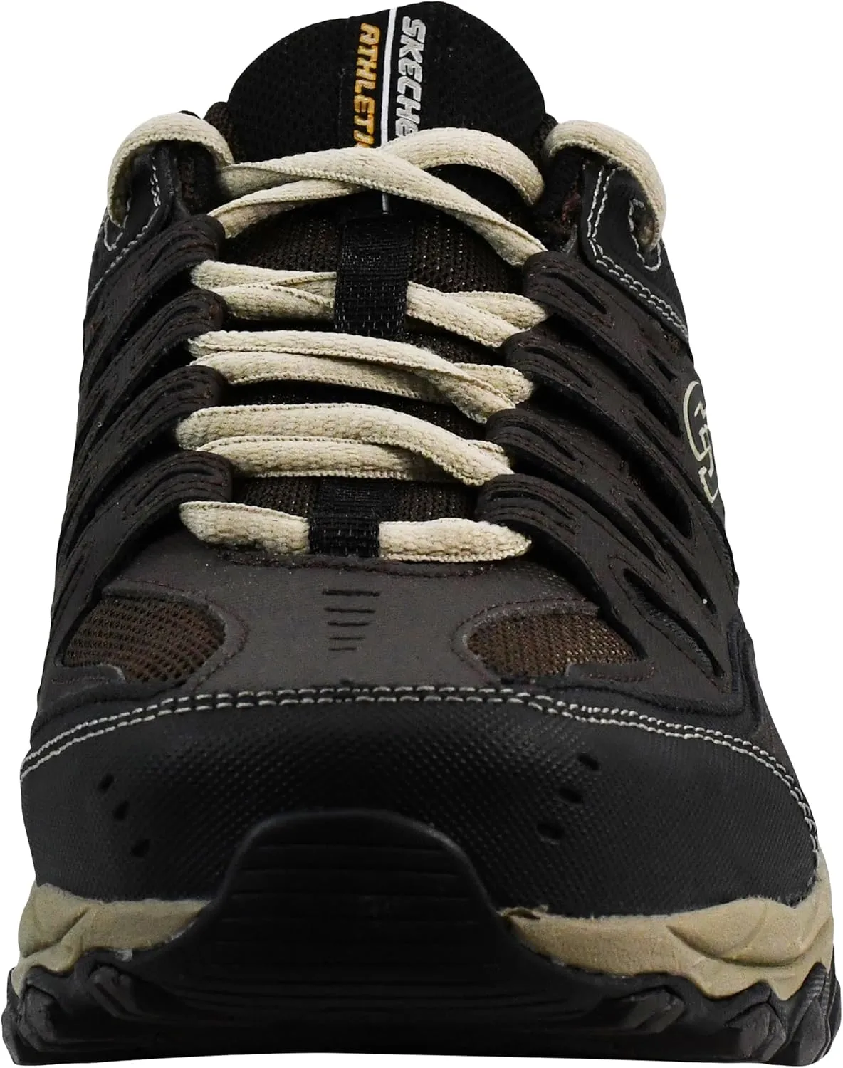 Skechers Men's Afterburn M. Fit Fashion Sneakers – Leather Upper, Memory Foam Insole, Rubber Outsole