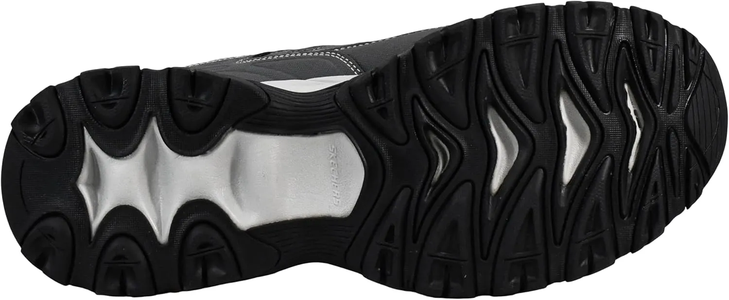 Skechers Men's Afterburn M. Fit Fashion Sneakers – Leather Upper, Memory Foam Insole, Rubber Outsole