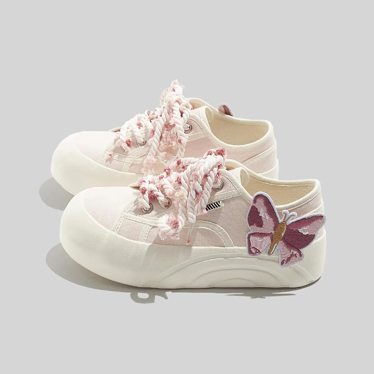 Sneakers Women Low Top Canvas Y2K Fashion Bow Casual Lattice Lace Pink Sneakers Cute Lightweight Shoes