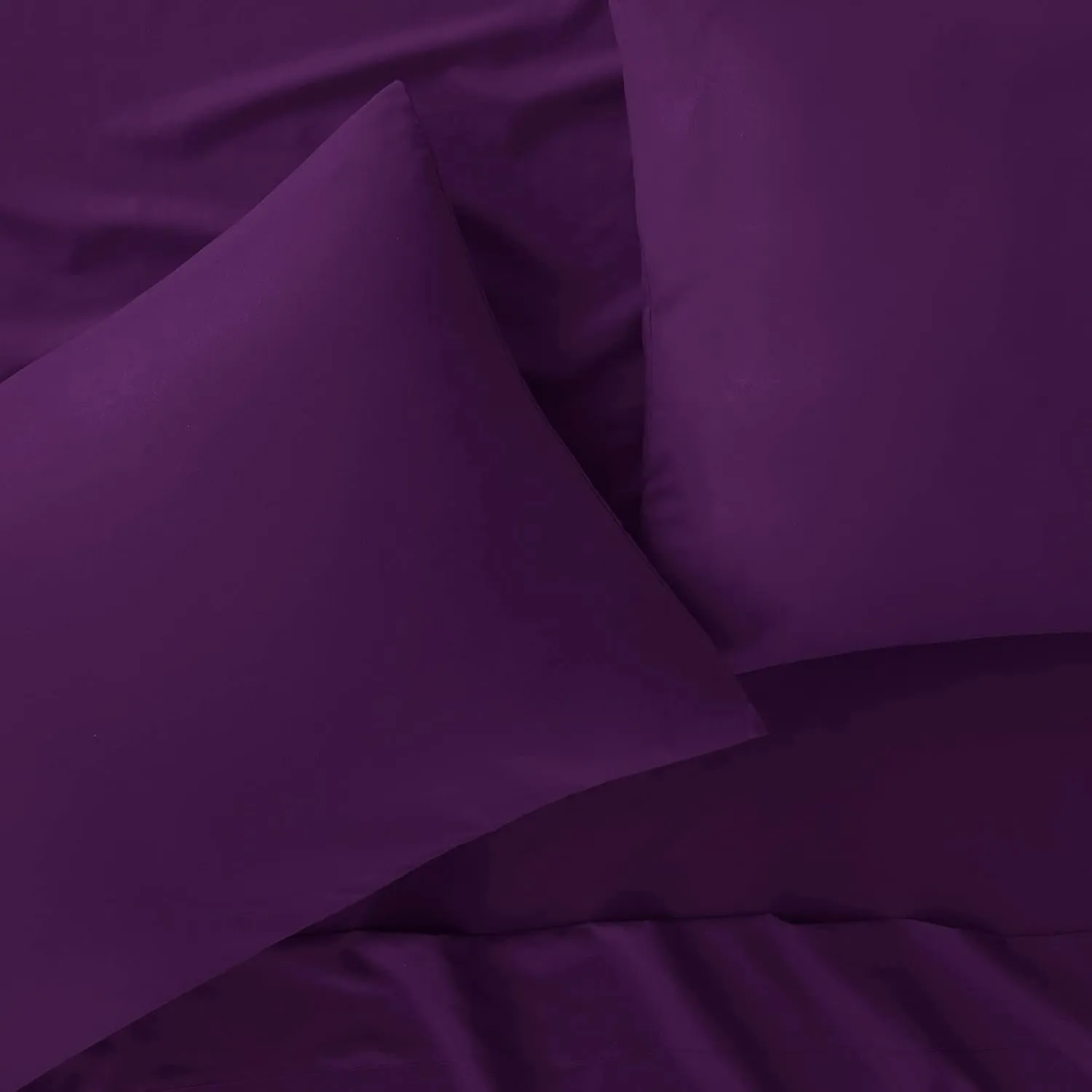 snowhomes Top Split Head Queen Sheets for Adjustable Bed-800 TC-100% Cotton Top Half Split Sleep Number Queen Sheets Purple, Split Down 28''Inch from The Top, Fits Upto 12'' Deep Pockets