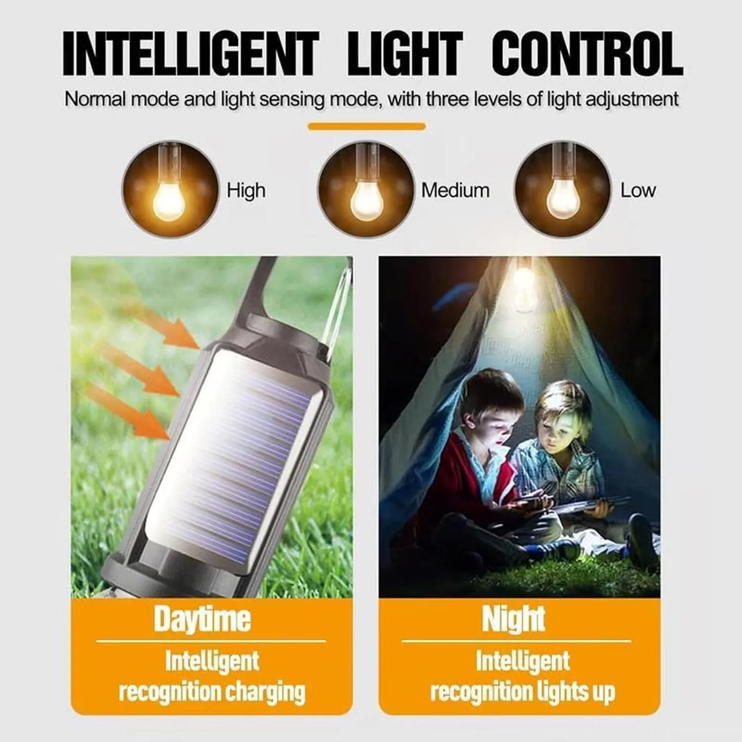 Solar Rechargeable Hooked Camping Light, Shineshore Solar Lights, 3 Light Modes, Multi-Functional Waterproof Portable USB Rechargeable Led Lights for Camping, Emergencies (Flat*3)