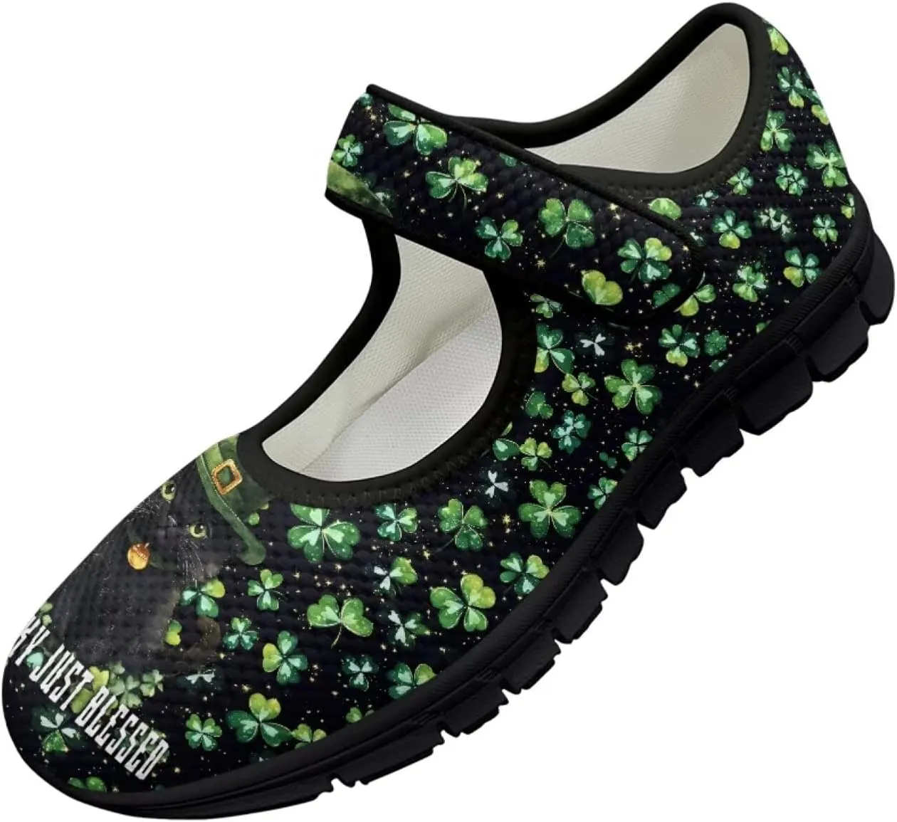 St Patricks Day Mary Jane Shoes for Womens Casual Breathable Casual Flats Non Slip Fashion Walking Sneakers