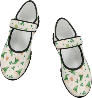 St Patricks Day Mary Jane Shoes for Womens Casual Breathable Casual Flats Non Slip Fashion Walking Sneakers