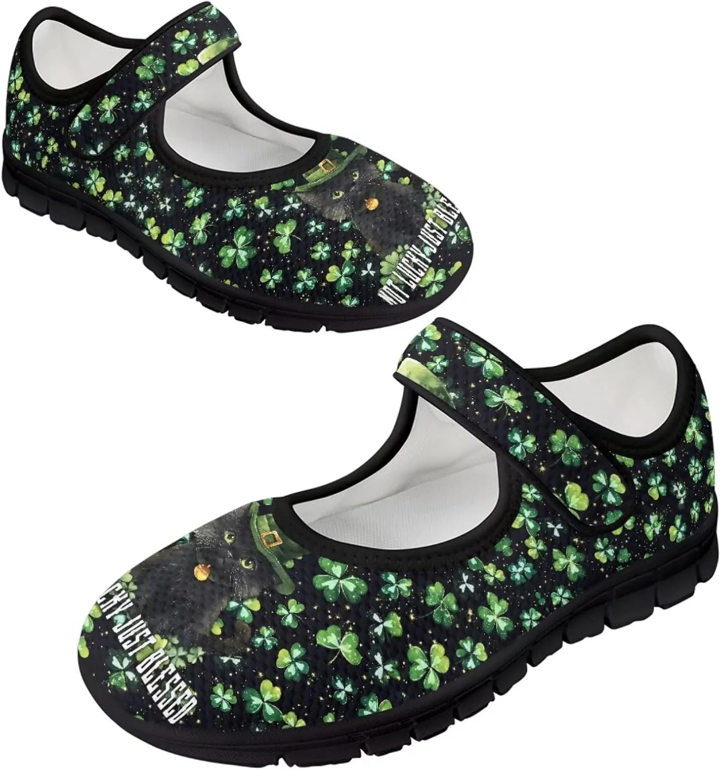 St Patricks Day Mary Jane Shoes for Womens Casual Breathable Casual Flats Non Slip Fashion Walking Sneakers