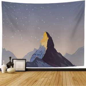 Starolal Tapestry Climbing Sky Trekking Hiking Flat Mountaineering Extreme Sports Recreation Adventure in Mountains Beach Tapestry Funny Tapestry for Living Room Bedroom 80x60 Inch