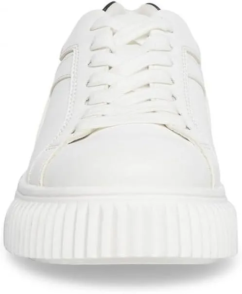 Steve Madden Dillyn White/Brown Rounded Closed Toe Lace Up Fashion Sneakers