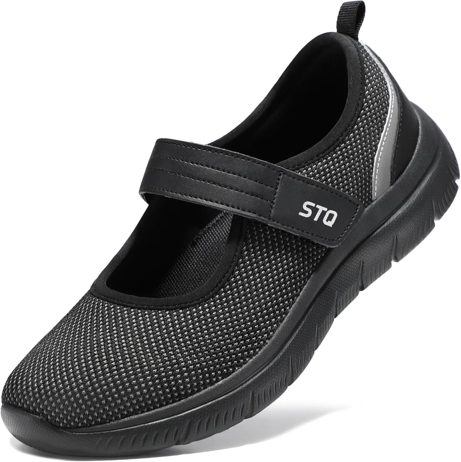 STQ Womens Walking Shoes Orthopedic Shoes Adjustable Non Slip Mary Jane Shoes