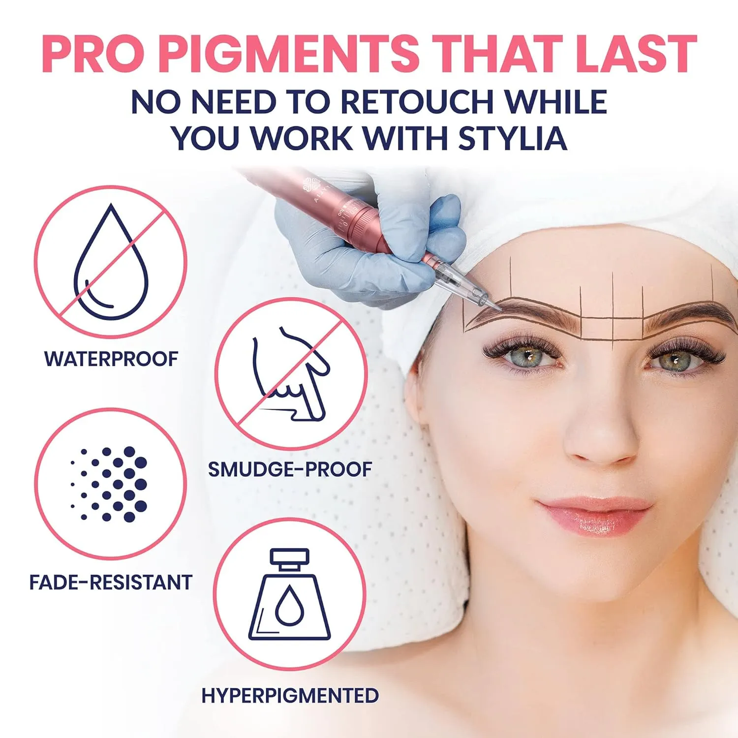 Stylia Waterproof Eyebrow Pencils For Women – Long-Lasting Microblading Supplies Brow Pencil, Perfect for Eyebrow Shaper, Filling & Defining Natural-Looking Brow - (12PC Light Brown)
