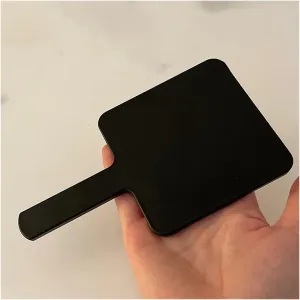 Table Desk Vanity Makeup Mirror Simple Handle Mirror Portable Makeup Mirror Handheld Makeup Mirror Small Mirror Black Square Makeup Mirror Portable Small Cosmetic Mirror
