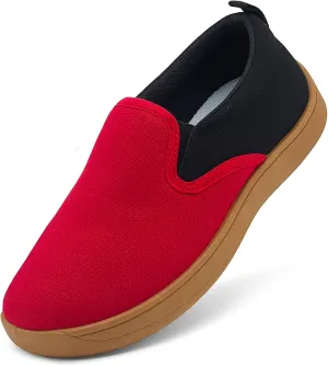 Toddler Kids Wide Barefoot Shoes Girls Boys Minimalist Slip On Canvas Sneakers Lightweight Casual Walking Shoes Fit Naturally Zero-Drop Sole