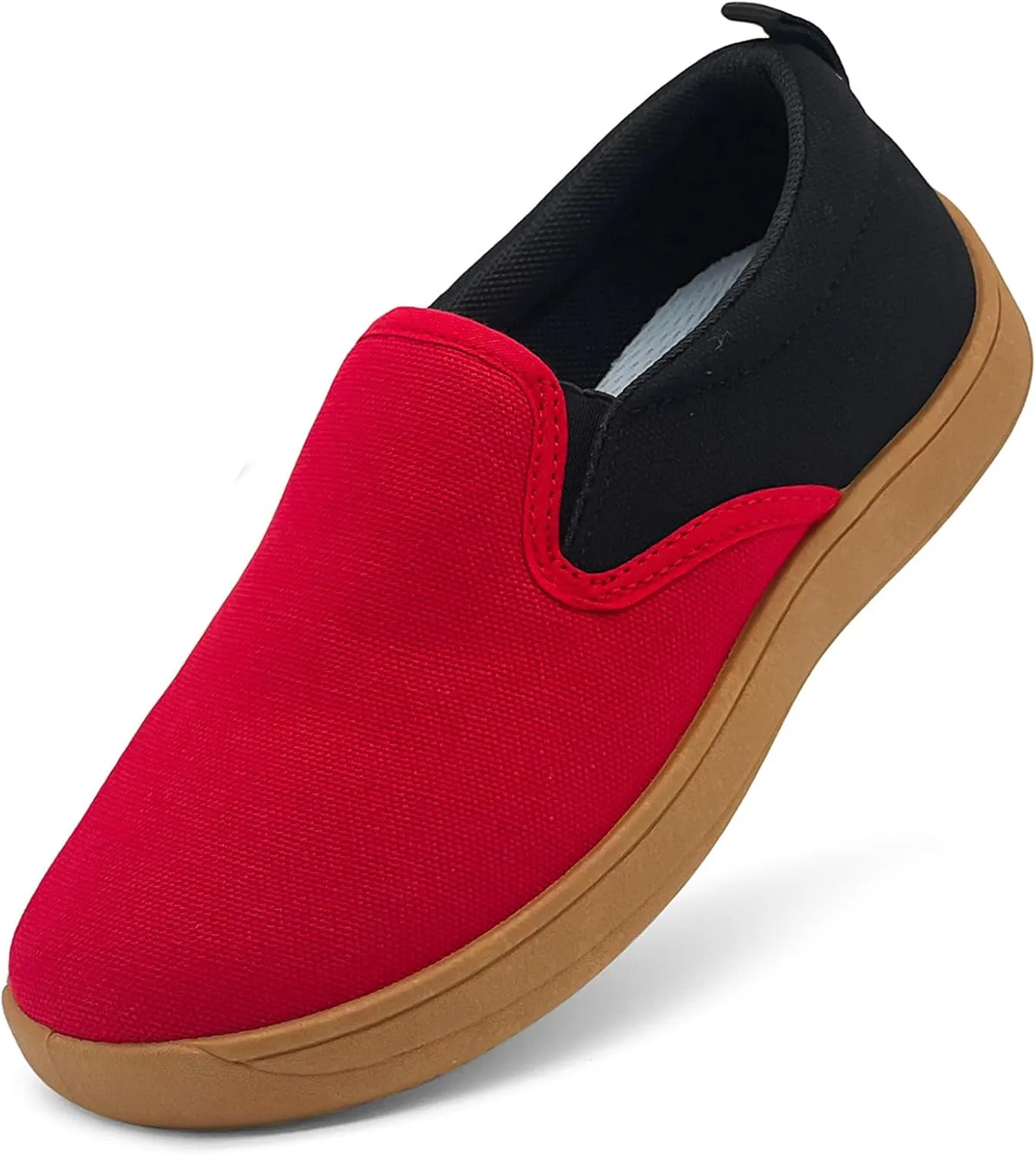Toddler Kids Wide Barefoot Shoes Girls Boys Minimalist Slip On Canvas Sneakers Lightweight Casual Walking Shoes Fit Naturally Zero-Drop Sole