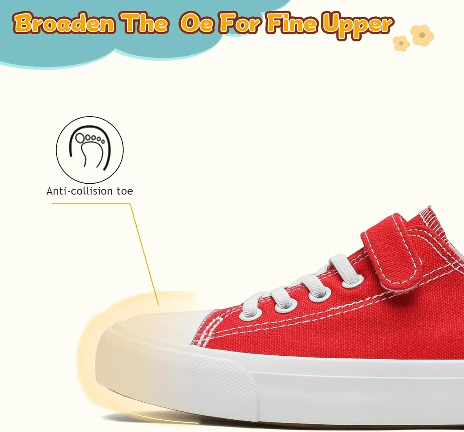 Toddler Shoes for Boys Girls, Kids Canvas Sneakers Classic Adjustable Strap Lace Up Comfortable Lightweight Running Walking Casual Shoes