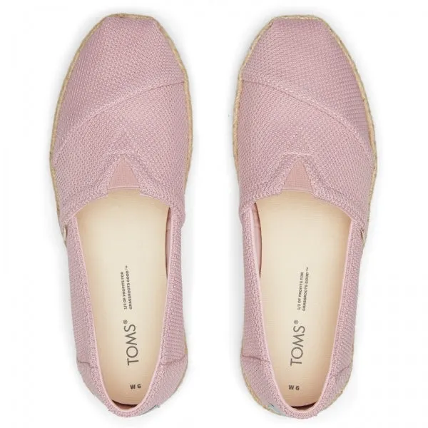 TOMS ALPARGATA ROPE Womens Slip-On Canvas Espadrilles Pink