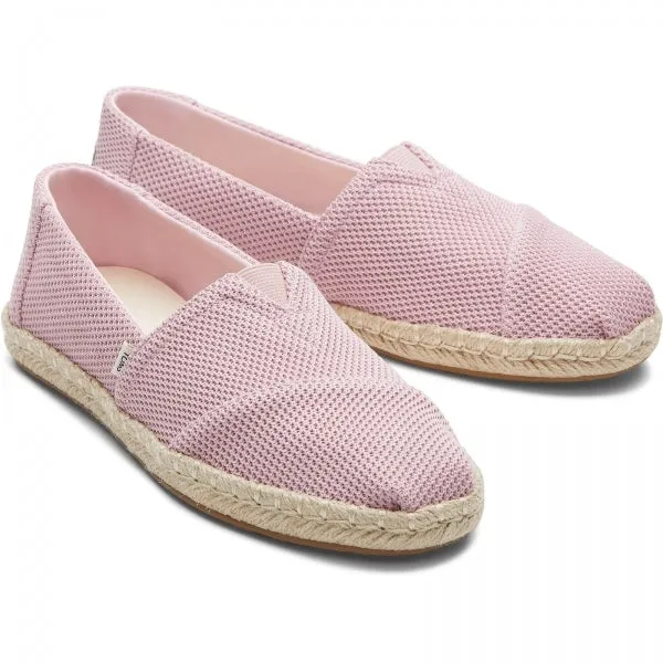 TOMS ALPARGATA ROPE Womens Slip-On Canvas Espadrilles Pink