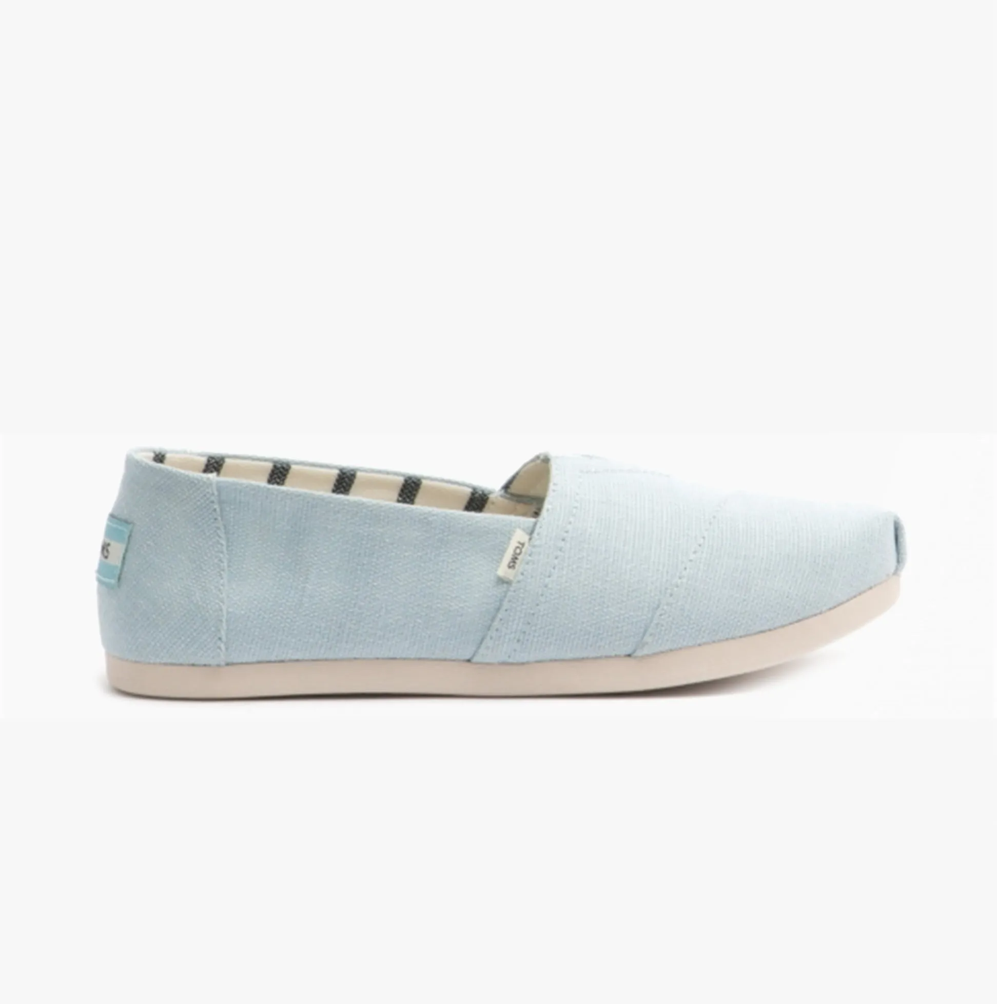 TOMS ALPARGATA Womens Canvas Espadrille Shoes Pastel Blue