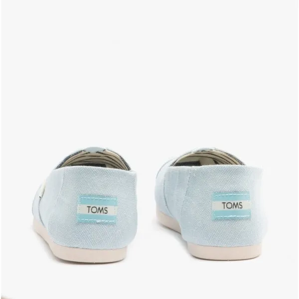 TOMS ALPARGATA Womens Canvas Espadrille Shoes Pastel Blue