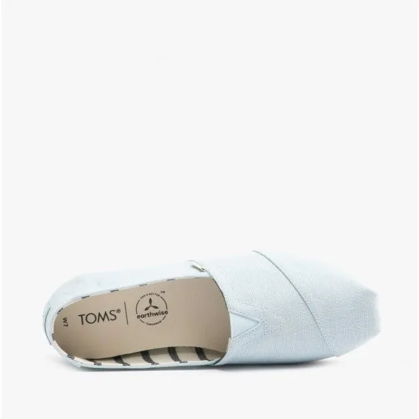 TOMS ALPARGATA Womens Canvas Espadrille Shoes Pastel Blue