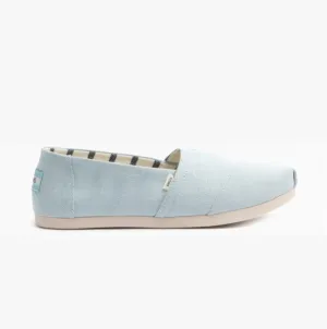 TOMS ALPARGATA Womens Canvas Espadrille Shoes Pastel Blue