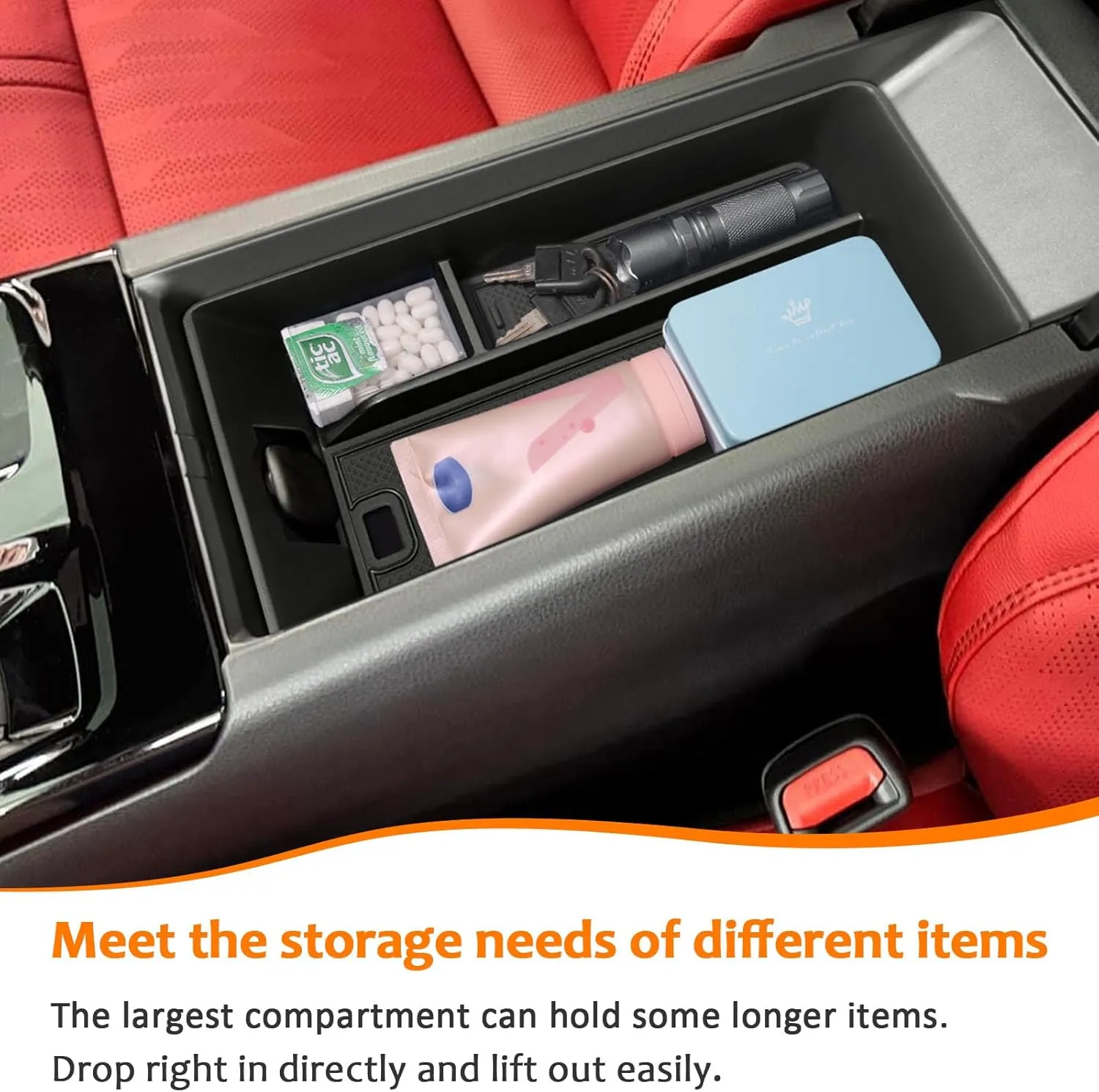 TOPINSTALL 2025 Center Console Tray Compatible with 2025 Toyota Camry (XSE/XLE/SE/LE) Armrest Storage Box Console Organizer for 9th Gen Camry Interior Accessories