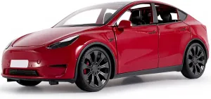 Toy Cars for Boys Diecast Car 1 24 Scale Y Toy Car,Collectible Die Cast Model Cars,Metal Pull Back Cars with Lights and Sounds,Toy Cars for Boys Age 4-7（Red）