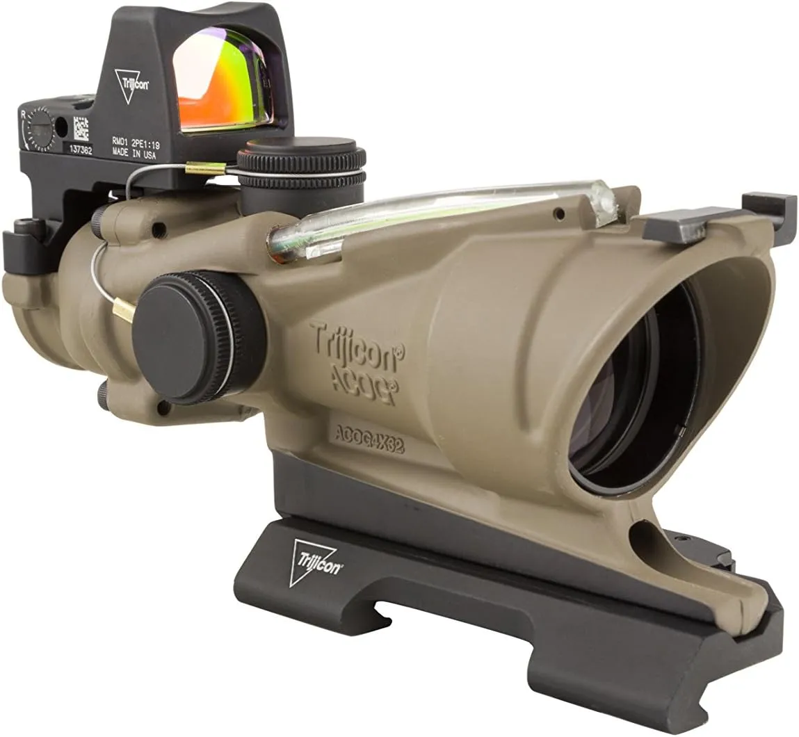 Trijicon 4x32mm ACOG Dual Illumination Green Crosshair Reticle Flat Dark Earth Optics