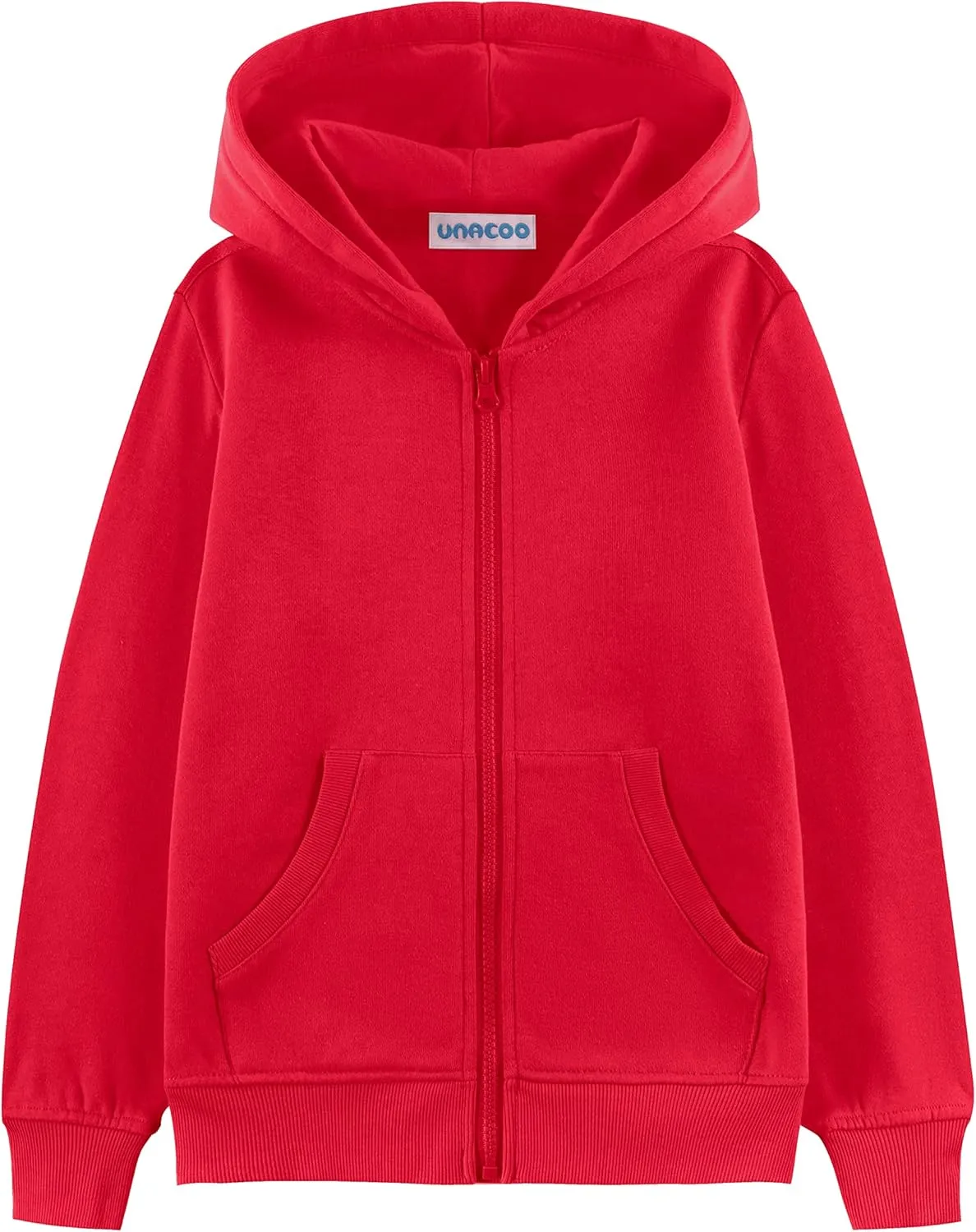 UNACOO Girls Boys Zip Up Hoodie Soft Fleece Sweatshirt Kids Hoodies for Toddler Zipper hoodie Jacket (Age 3-12 Years)