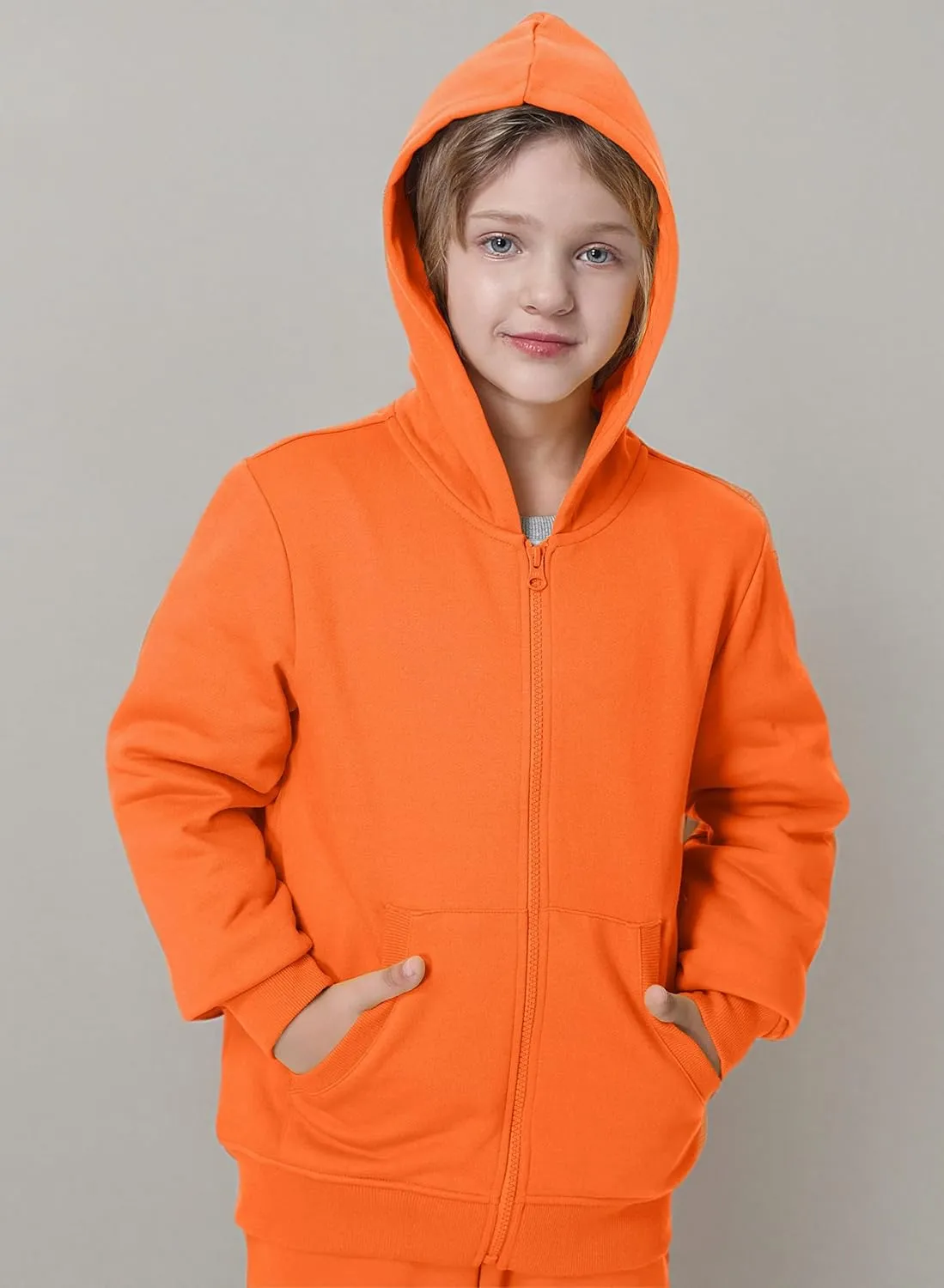 UNACOO Girls Boys Zip Up Hoodie Soft Fleece Sweatshirt Kids Hoodies for Toddler Zipper hoodie Jacket (Age 3-12 Years)